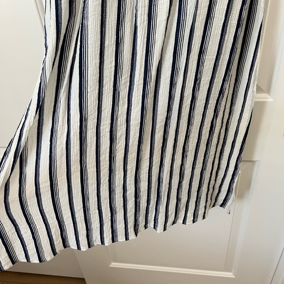 Blue and White Nautical Striped Maxi Dress by Essue size M - Picture 7 of 11